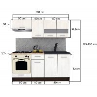 Bucatarie MARINA NEW 180 Wenge / Decor K001